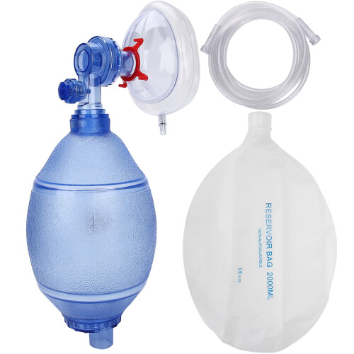 PVC Manual Resuscitator Breathing Bag Face Shield 1
