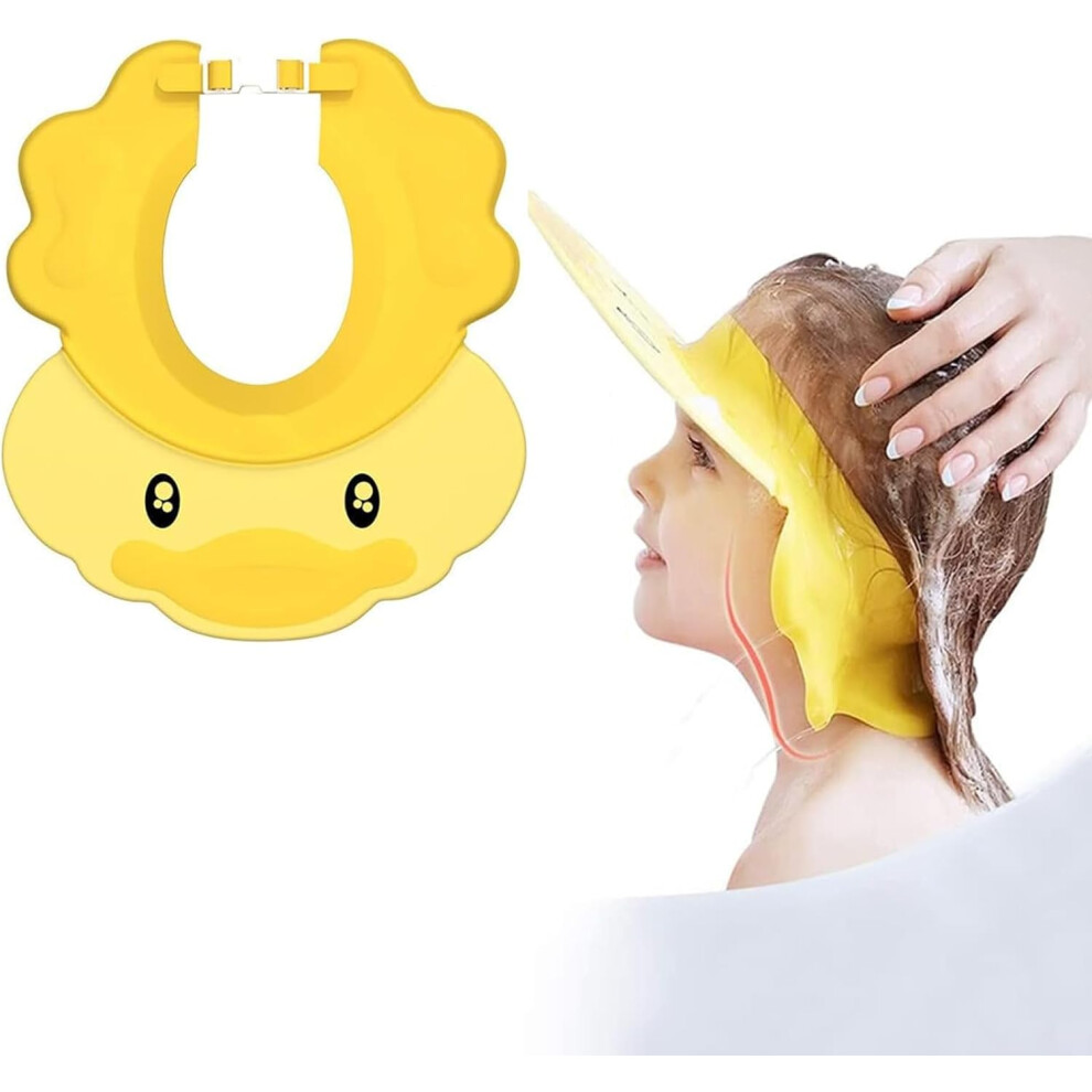 Baby Shower Cap Shield, Kids Visor Hat for Eye-Ear Protection, Adjustable Bathing Rinser Shield Toddlers and Children