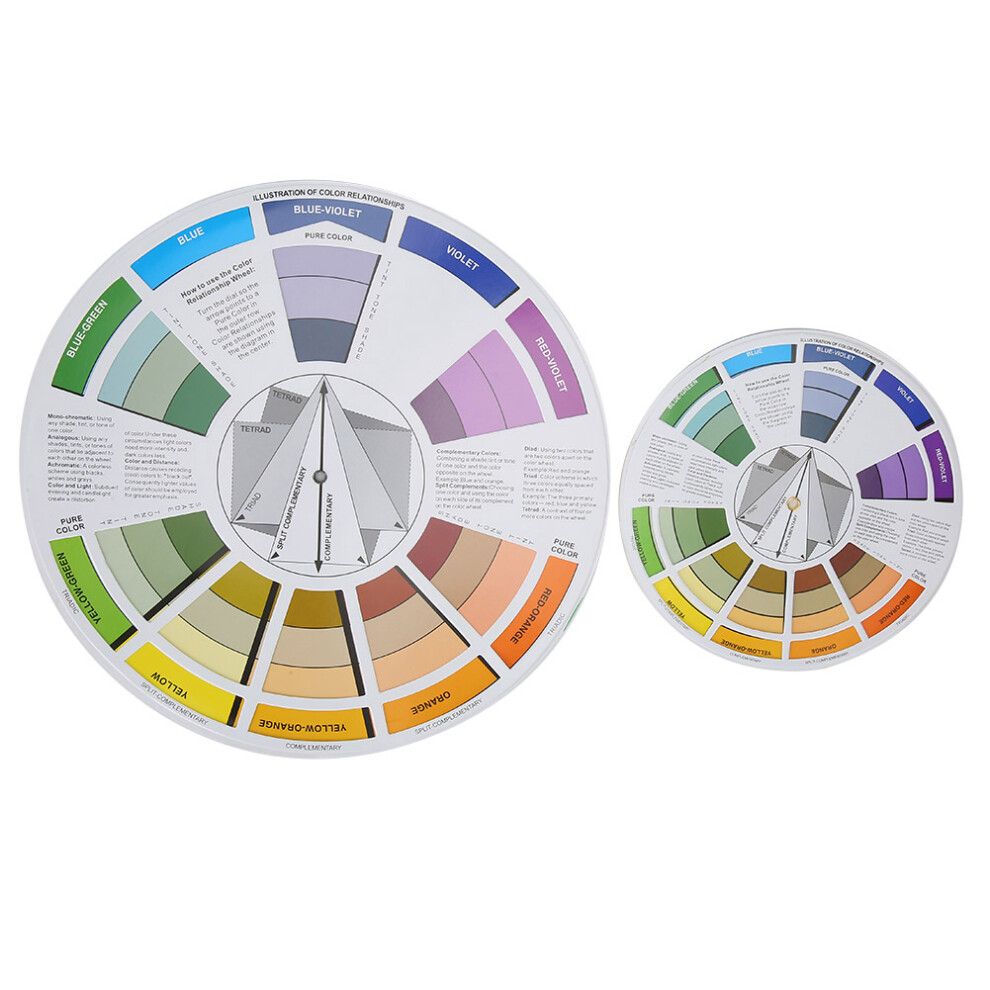 2pcs Tattoo Color Wheel Mixing Guide Accessory