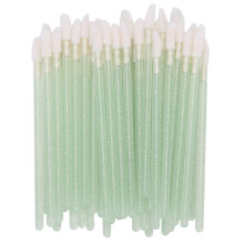 100pcs Disposable Lip Brush Cotton Swab Makeup Tool