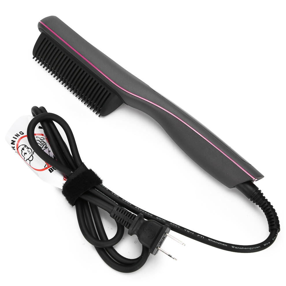 Gray (Gray) Electric Hair Straightener Comb Anti Scald Beard Straightener