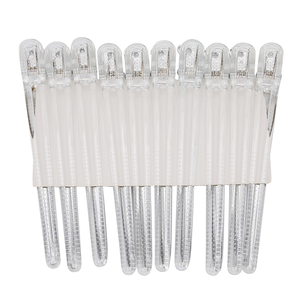 Unisex 10Pcs Salon Clamp Grips Hairdressing Duckbill Hair Clips