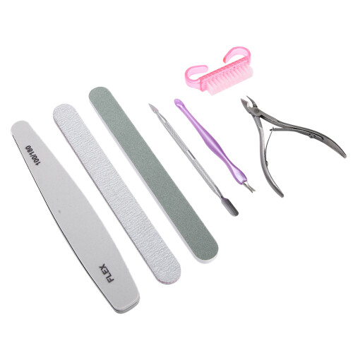 7pcs Steel Manicure Tool Set w/ Nail File 1