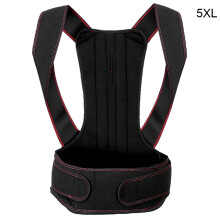(5XL Rouge) Unisex Verstelbare Rugbrace Hunchback XS Rood