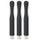 (Black) 3x zylindrischer Nagellack-Magnetstab Schwarz 1