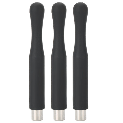 (Black) 3x zylindrischer Nagellack-Magnetstab Schwarz