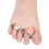 (MY-01) 8pcs Silicone Nail Art Toe Separator Washable Reusable 3