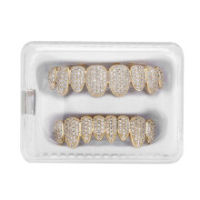 (Gold) Zähne-Set Hip Hop Prop für Halloween Party Geschenk