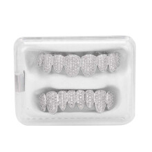(Silver) Zähne-Set Hip Hop Prop für Halloween Party Geschenk