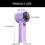 USB Rechargeable Pocket Mini Blower Fan for Students-Purple 4