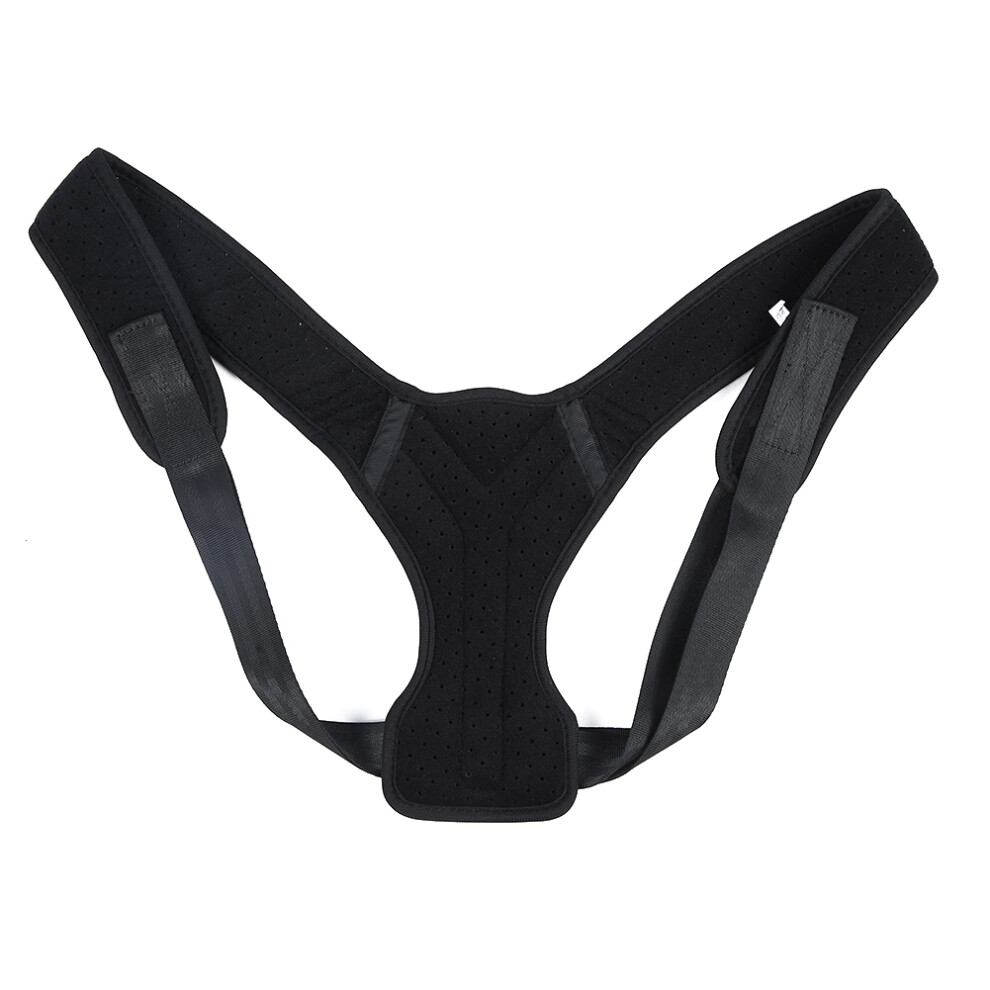 (L(Bust 95-115cm)) Back Spine Support Hunchback Correction Belt Posture Brace XS 50-70cm