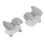 (Argent) 2x Glitter Single Teeth Halloween Hip Hop 3