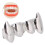 (Argent) 2x Glitter Single Teeth Halloween Hip Hop 4
