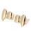 (Gold) 2x Glitter Single Teeth Halloween Hip Hop 2