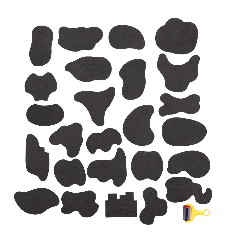 25pcs Hair Tattoo Template Coloring Carving Stencil Styling Stickers