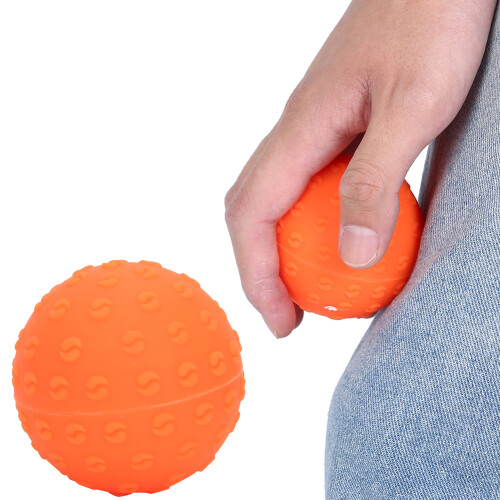 (Orange) Pallina massaggio fascia silicone nera 2