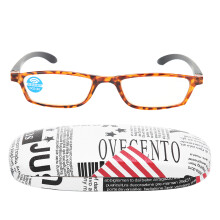 (+400 Douhua Color Frame) Unisex Lesebrille Blaulichtfilter +4,00 Douhua Farbe