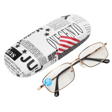 (+300 Gold) Unisex Metall-Lesebrille Blaulichtfilter +3.00 Gold