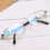 (350 Silver) Metall Multifokal Lesebrille Blaulichtfilter +3,50 Silber 4