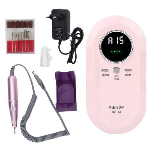 (EU Plug 110~240V) Akku-Nagelfeile 30000U/min mit EU-Stecker