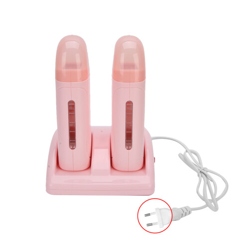 (220V EU Plug) Professionele Dubbele Wax Verwarmer Roze 220V