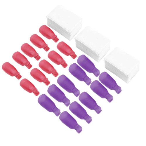 Nagellackentferner Clip UV-Gel Wattepad Set tragbar 2