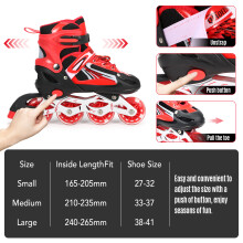 Adjustable Light Up Inline Skates for Kids Adults Boys Girls