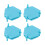 4Pcs Blue Hexagonal ABS Coasters, Adjustable Multipurpose Drink Trivets 3