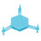 4Pcs Blue Hexagonal ABS Coasters, Adjustable Multipurpose Drink Trivets 5
