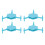 4Pcs Blue Hexagonal ABS Coasters, Adjustable Multipurpose Drink Trivets 14