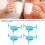 4Pcs Blue Hexagonal ABS Coasters, Adjustable Multipurpose Drink Trivets 13