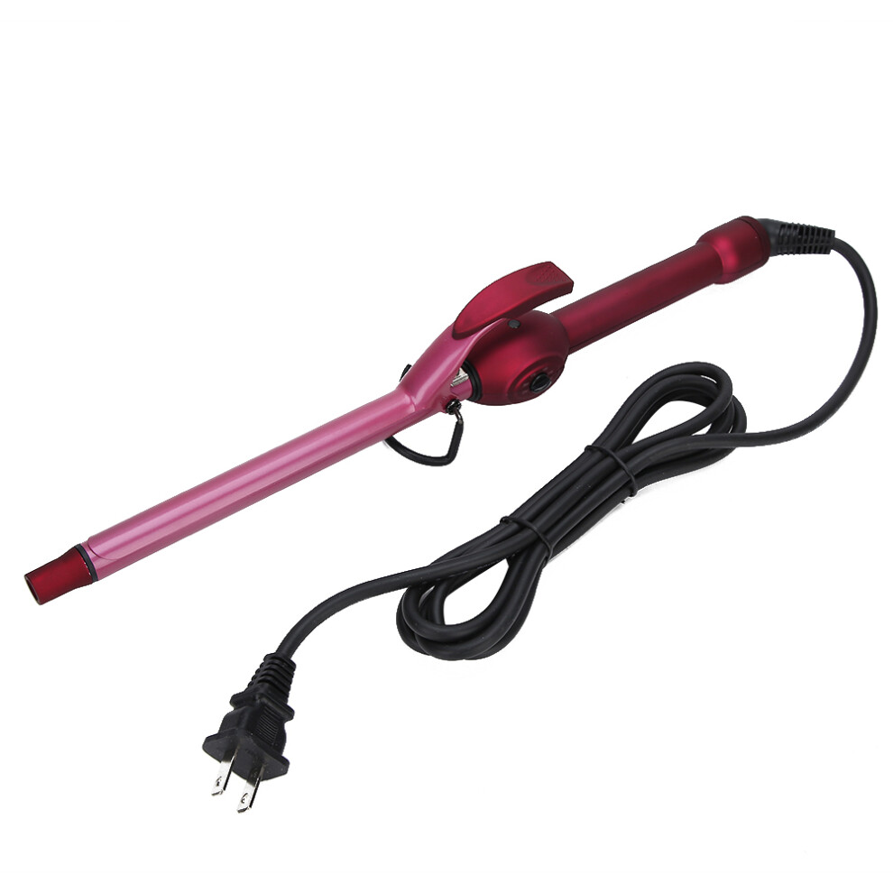(16mm US Plug) Mini Electric Hair Curler Salon Curling Wand 16mm Anti-Scald