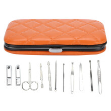 11pcs Stainless Steel Manicure Kit w/ File & Clipper