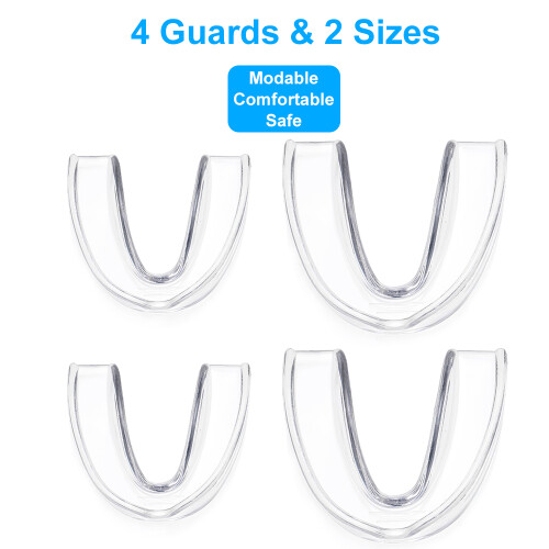 Mouth Guard for Teeth Grinding 2 Sizes 4 PCS with Case 1