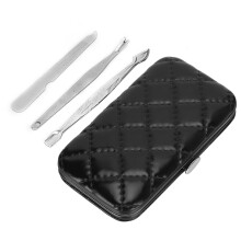 (Black) 11-teiliges Nagelset aus Edelstahl für Maniküre/Pediküre