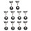 10pcs Black Rubber Fishing Stoppers Space Beans Carp Float 5