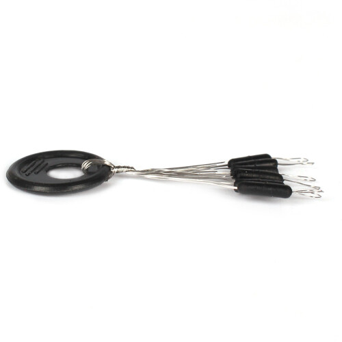 10pcs Black Rubber Fishing Stoppers Space Beans Carp Float 2