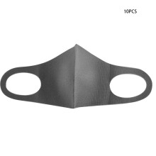 (Dark Gray) 10x Kinderen Herbruikbaar Mondmasker Stofdicht Adembaar Zwart