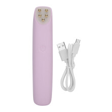 Elektrischer Augenmassagegerät RF Vibration EMS Faltenentferner Lila
