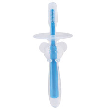 (Blue) Cartoon Dier Silicone Baby Fopspeen Borstel Blauw