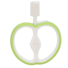 (Green) Fruitvormige siliconen baby tandenborstel geel
