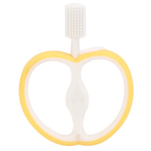 (Yellow) Fruitvormige siliconen baby tandenborstel geel