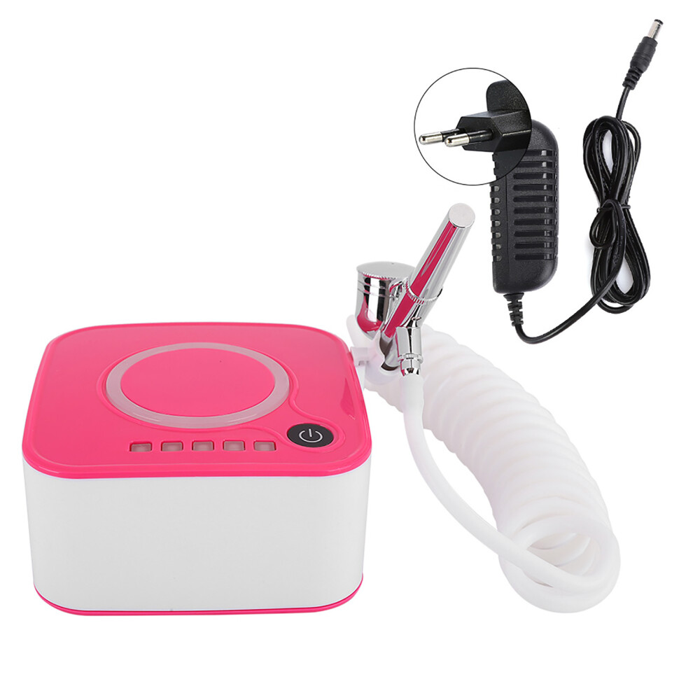 Pink (Eu Plug) Airbrush Makeup Spray Handheld Oxygen Sprayer