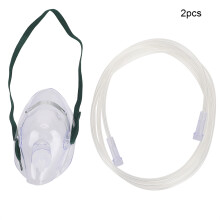 (Adult) Disposable Fitted O2 Mouth Mask with Tube & Shield
