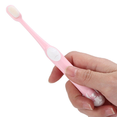 (Rose) Kinderzahnbürste Soft-Silikon Reiniger Pink 2