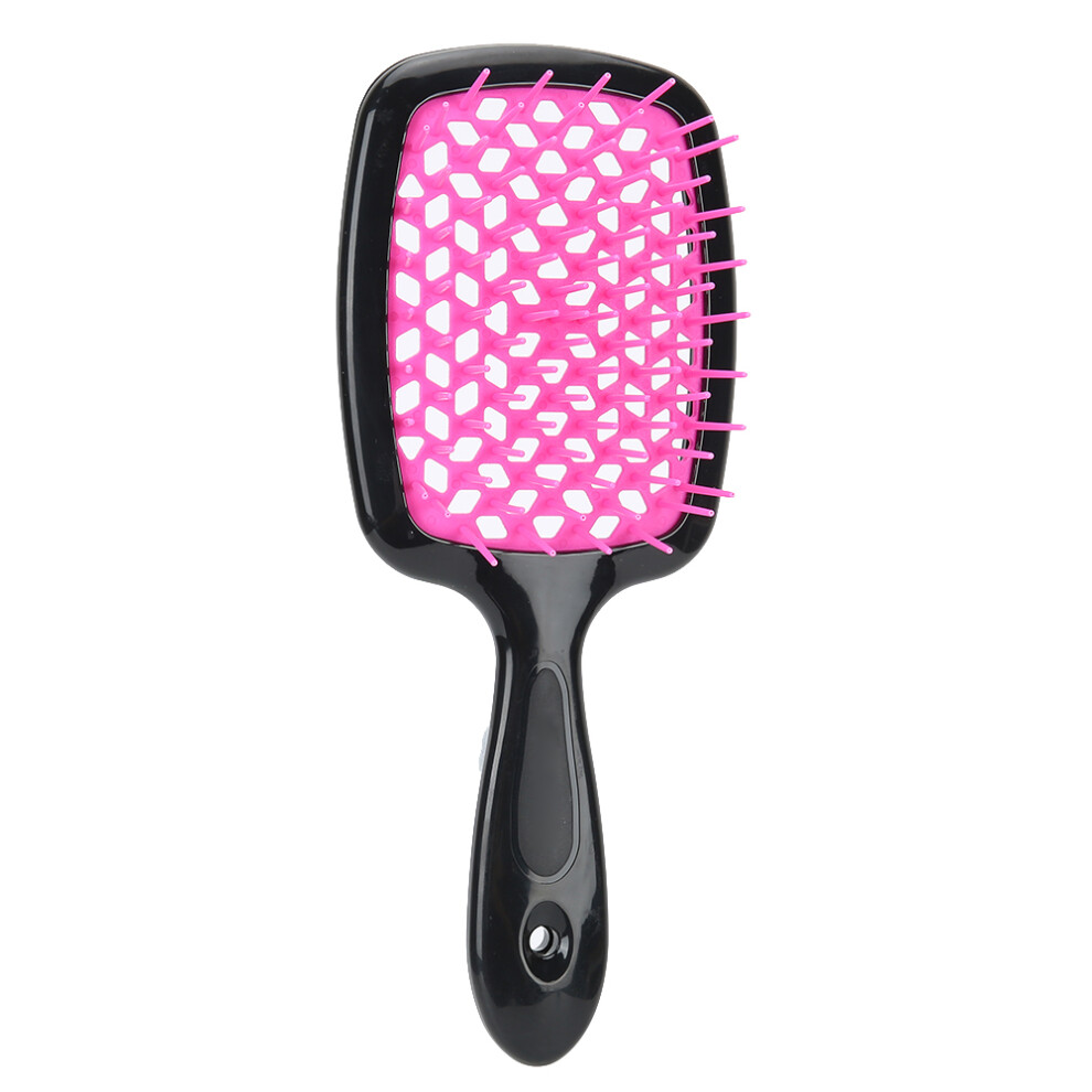 (Rose Red) Anti Static Hairdressing Comb Portable Scalp Massage Styling Tool Blue