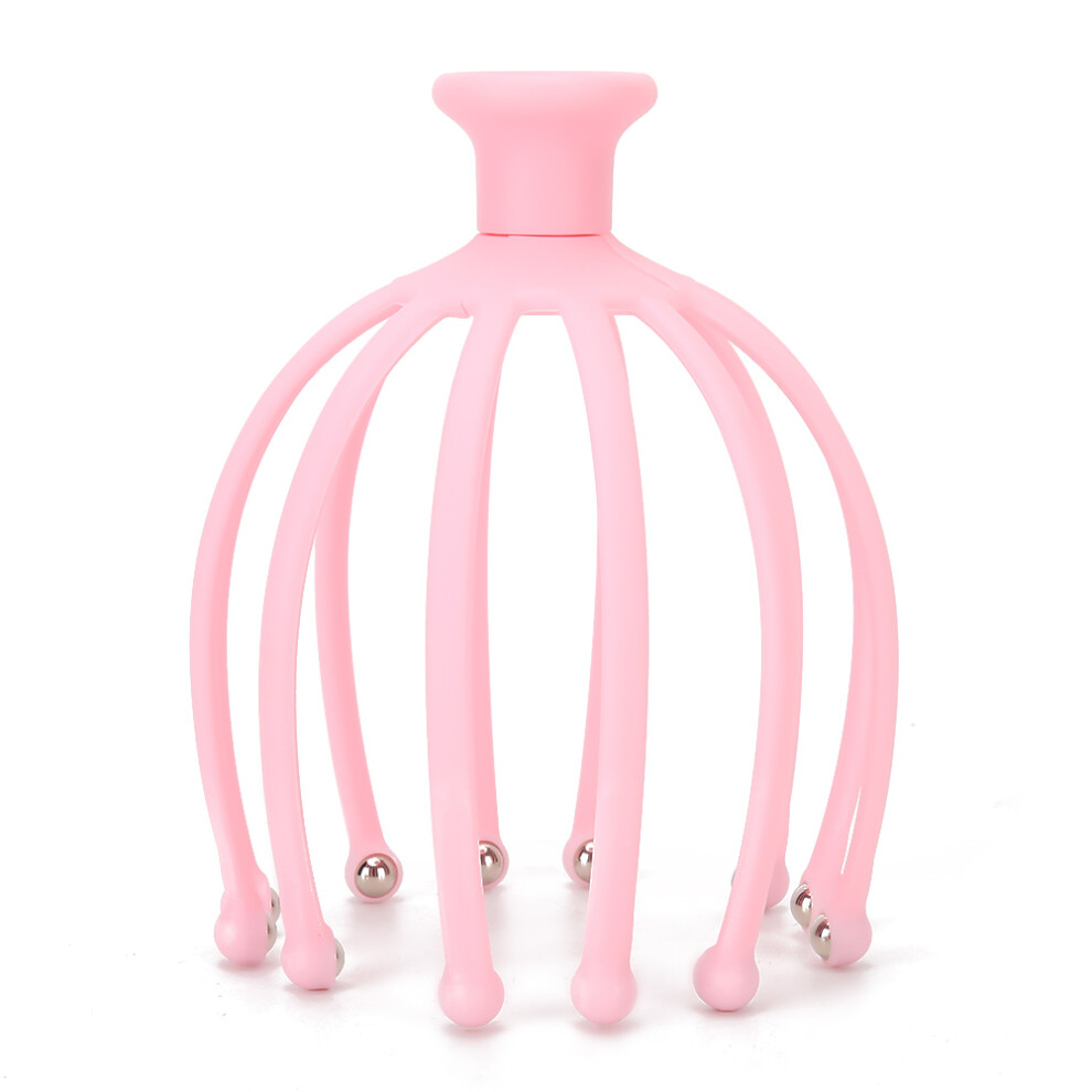 Pink (Pink) Claw Head Massager Stress Relief Scalp Massage Rolling Ball