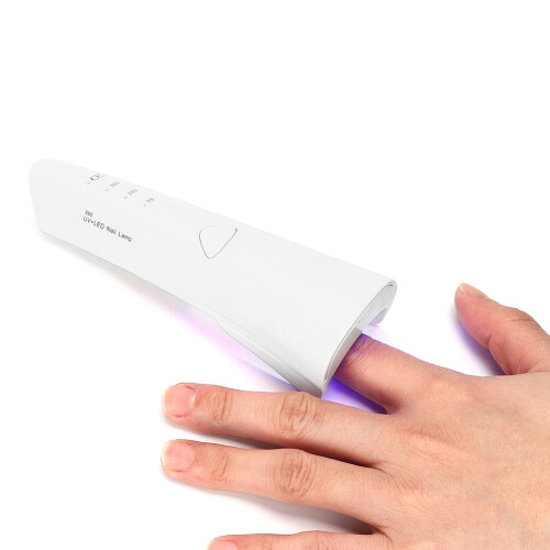 (White) USB Handheld UV Nail Lamp Dryer Pink 2