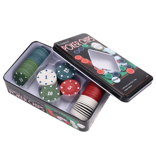 100x Pokerchips Set Professionell Familien-Set 1