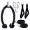 Fitness Pull Rope Set 2 Handles 3 Clips Black 1